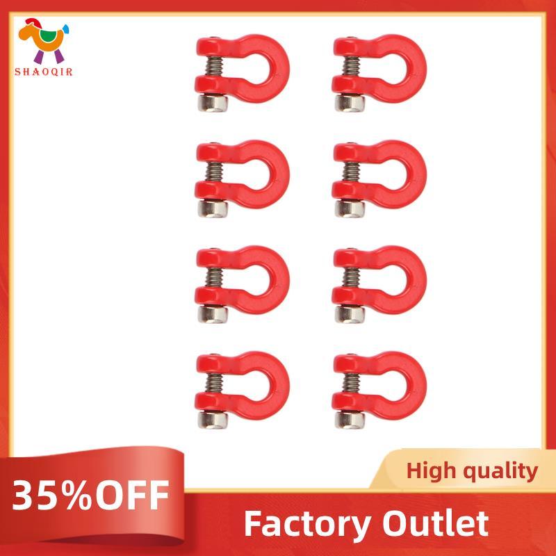 8 Pçs Metal Pára-Choques Reboque Gancho Manilha De Resgate Para 1/24 RC Rastreador Carro SCX24 Atualizar Peças Acessório