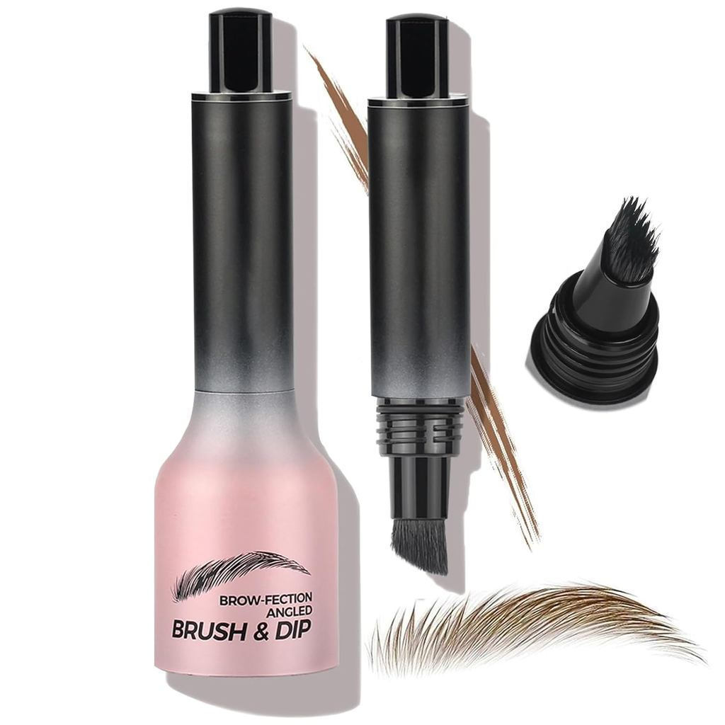 Pincel Angulado Brow-Fection & Gel Líquido para Sobrancelhas, Caneta de Pó para Laminação de Sobrancelhas, Pincel para T