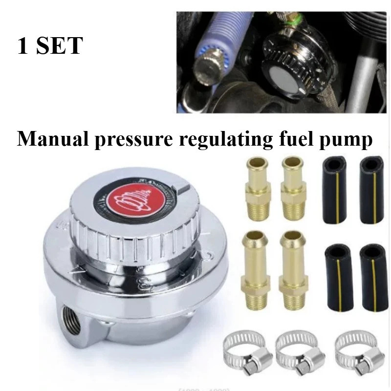 FW Bomba De Combustível Reguladora De Pressão Manual Para Carburador Ajustável Carb Válvula Liga De Alumínio