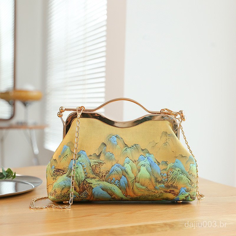 ⭐ ⭐ Bolsa de estilo étnico, bolsa cheongsam, bolsa feminina, bolsa de ombro, bolsa transversal, bolsa vintage, bolsa de 