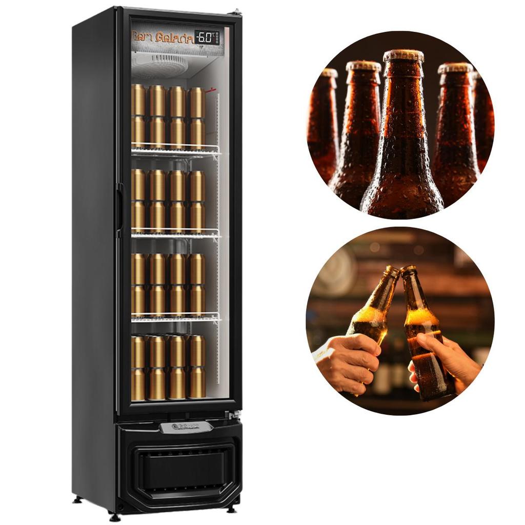 Cervejeira Vertical 228 Litros Porta de Vidro Frost Free Painel Digital GCB-23EV Gelopar