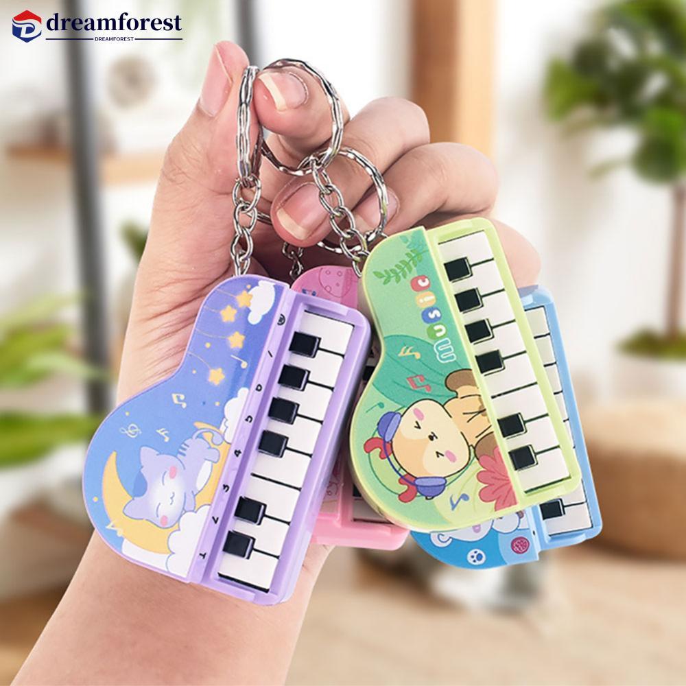 DREAMFOREST Mini Piano Eletrônico Com Treinamento De Luz Dedo Chaveiro Teclado Portátil Instrumento Musical Brinquedo P5