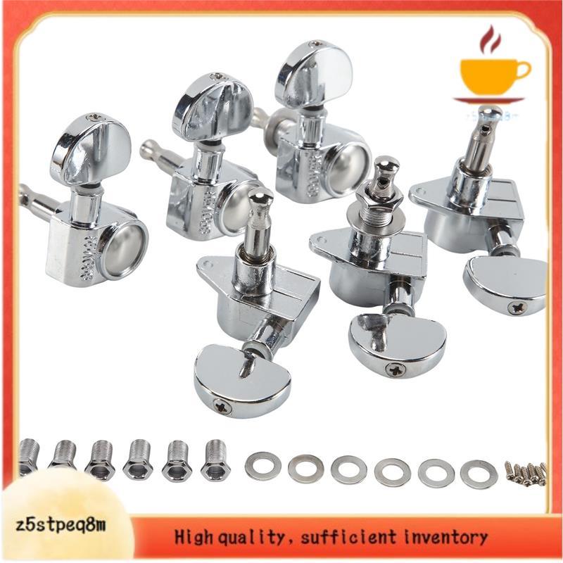 1 Conjunto De Botão De Corda De Guitarra , Enrolador De Cordas Pinos De Afinação , Prata