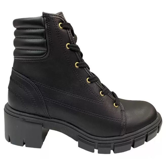 Bota Feminina Moleca Coturno Salto Médio Confortável Tratorado ORIGINAL 5338107
