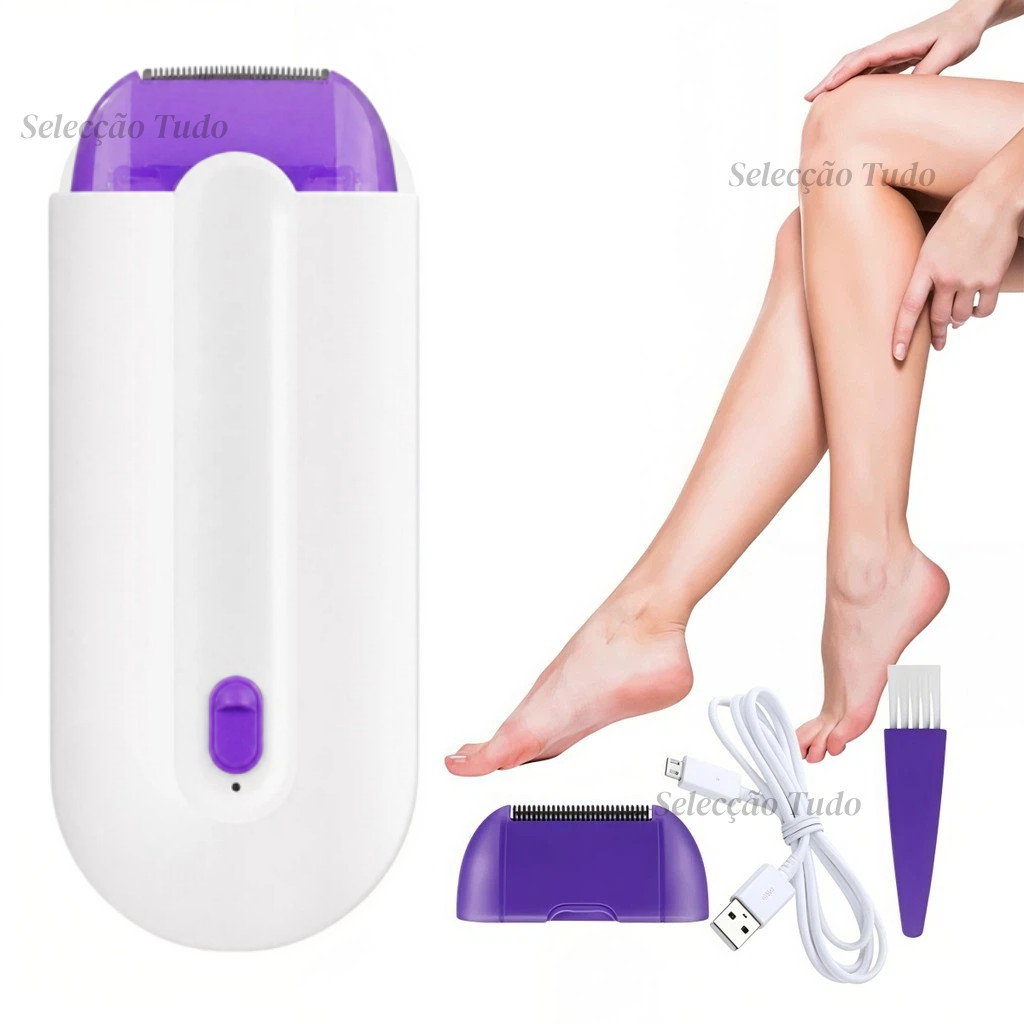 Depilador A Laser Elétrico Feminino Recarregável Indolor Roxo