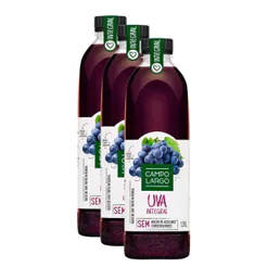 Kit 3 Suco de Uva Integral Campo Largo 1,35l