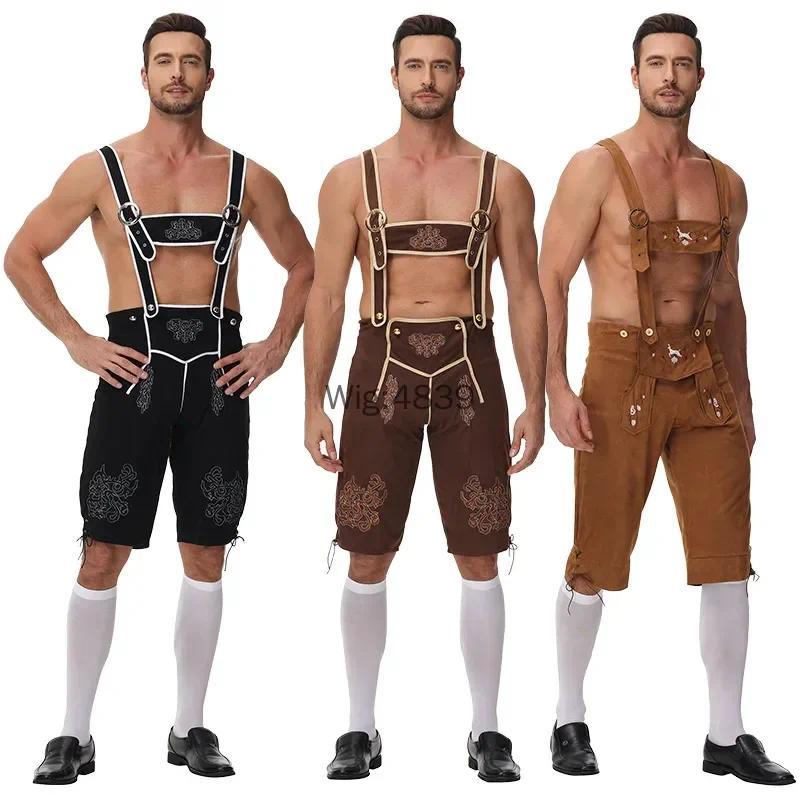 Roupa Tradicional Para Festival De Cerveja , Traje Bávaro Alemão Oktoberfest Lederhosen Com Suspensórios Adultos E Homen