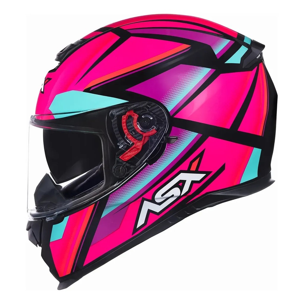 Capacete Fechado Asx Eagle Sv Explorer Rosa Brilho Integral Feminino Com Óculos