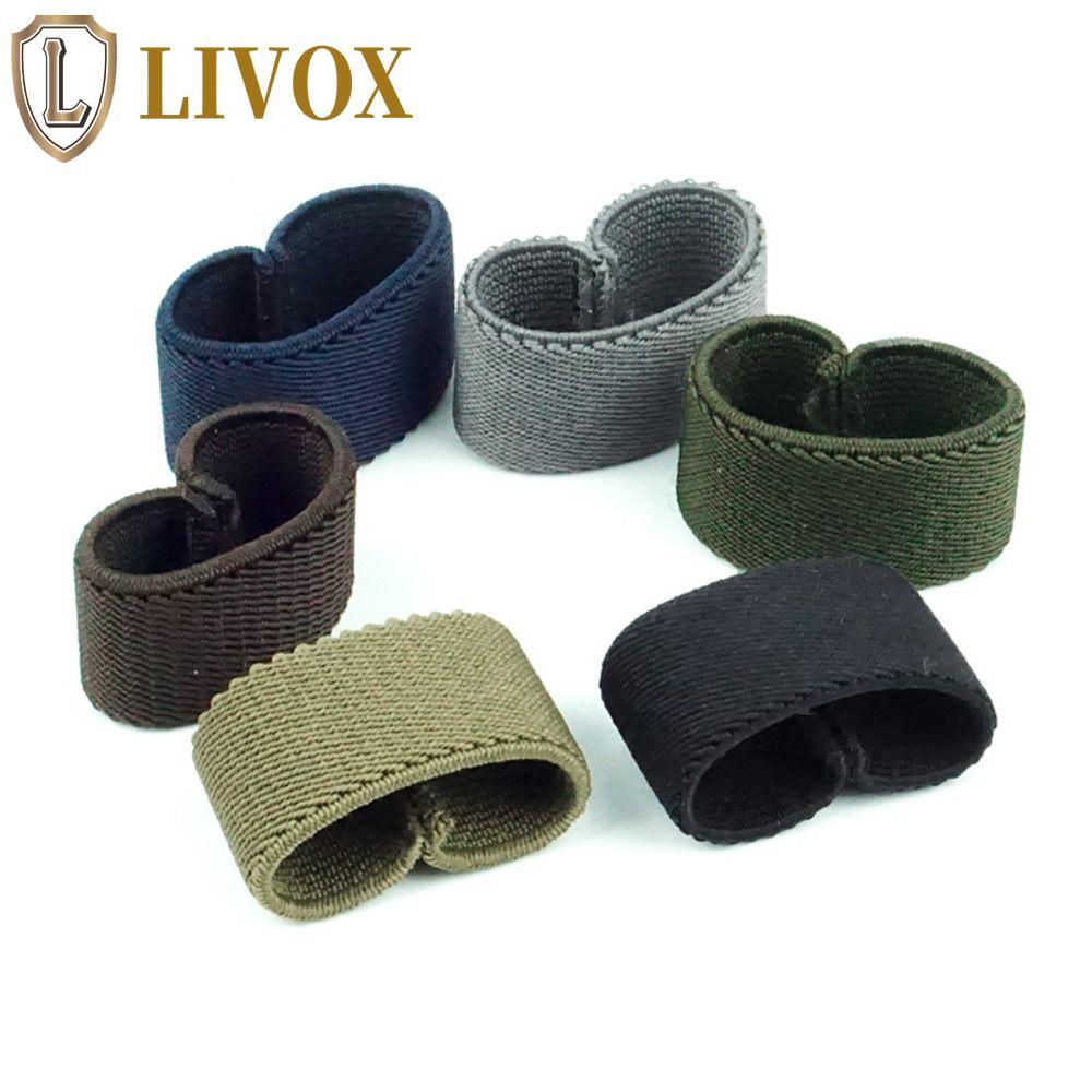 LIVOX Cinto Anel Elástico Clipe De Nylon De Dedo Intermediário Loop DIY Couro Artesanato Fixação De Cauda Fixo Para Calç