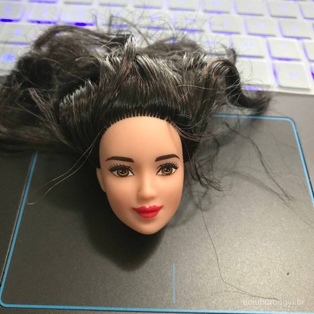 Cabeça de Boneca, Edição Limitada Colecionável, Boneca de 30cm Pode Ser Equipada com Rosto Asiático, Pele Negra Rara Esp