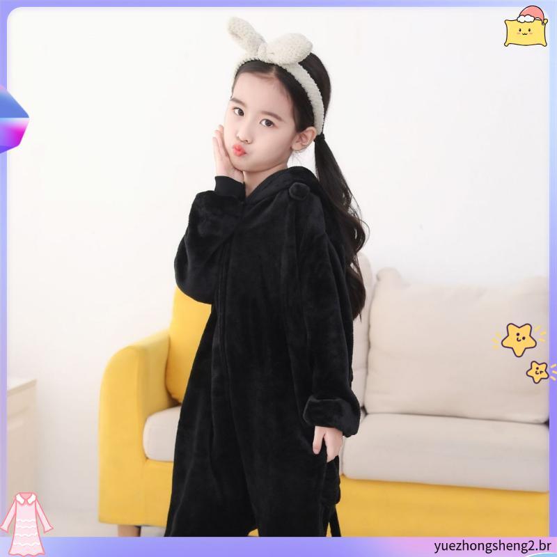 Kigurumi Pikachu Dinossauro Pontos Girafa Unicórnio Crianças Macacão Animal Meninas Meninos Pijamas
