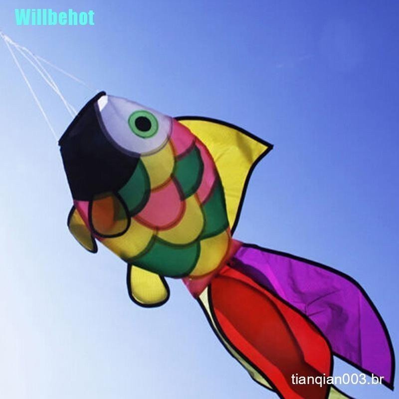 [Kit De Peixe Arco-Íris Kite Windsock Decoração De Jardim Ao Ar Livre Linha Infantil Brinquedos De Lavanderia