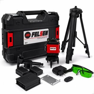 Nível A Laser Verde 12 Linhas 3D Profissional Completo