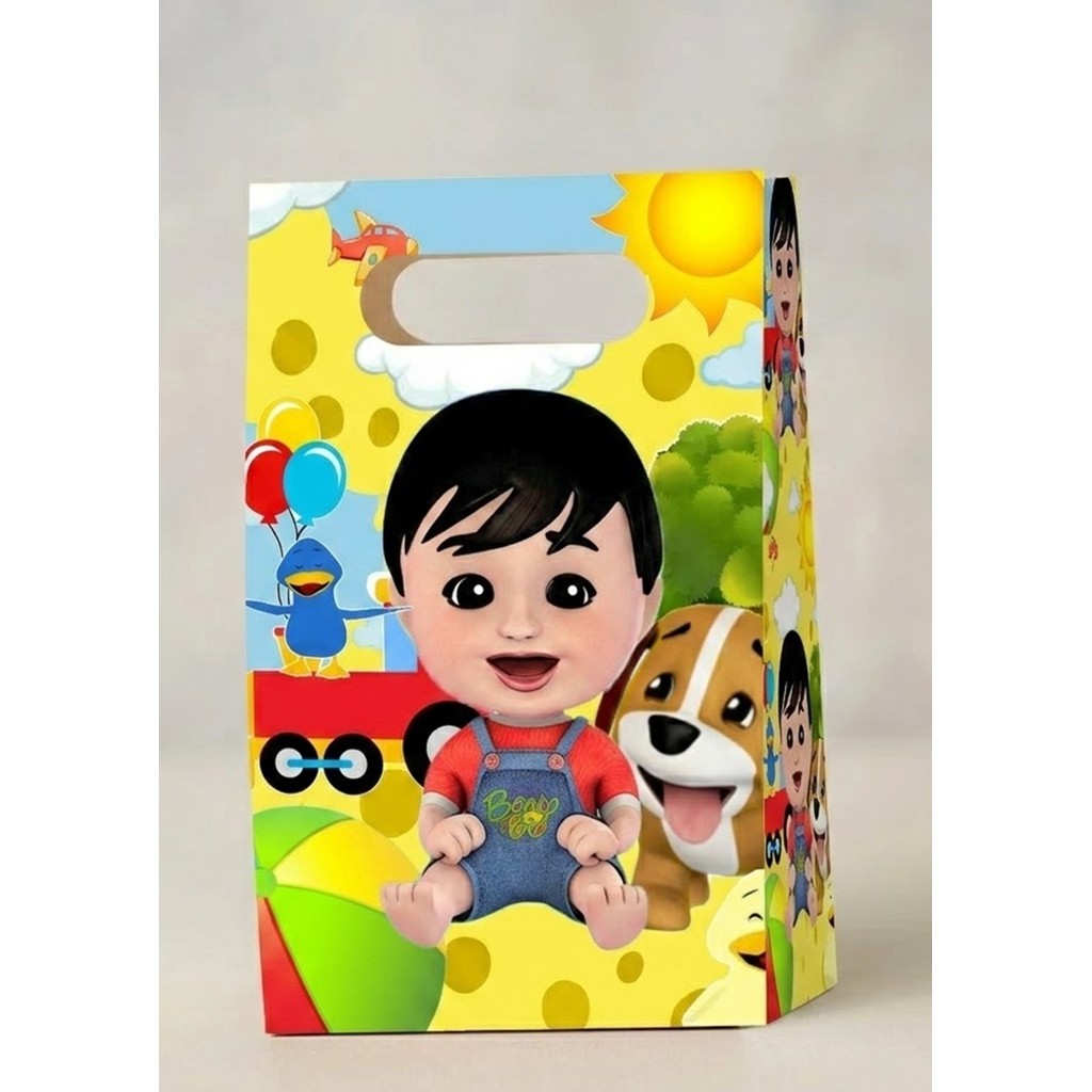 Sacolinha Personalizada Tema Bento e Totó - Toto - PEGUE E MONTE - Lembrancinha para Festa de Aniversário - Sacolas