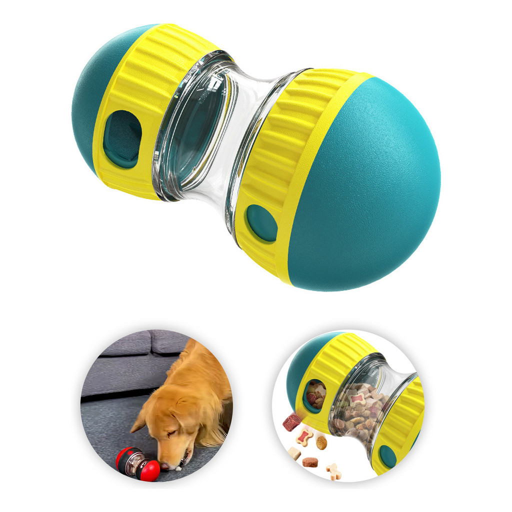 Brinquedo Pet Interativo Dispensador Petiscos E Rações Bola Com Vazamento Alimentação Treinamento