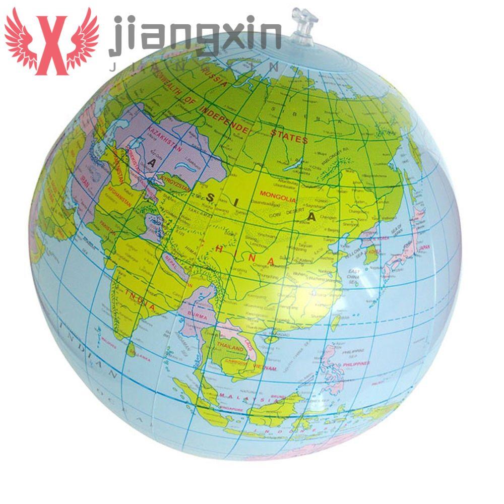JIANGXIN Globo Infantil Durável Terra Geografia Praia Bola Balão Educacional 16 Polegada Mapa Do Mundo
