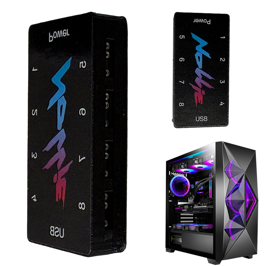 Divisor ARGB Endereçável 5V 3PIN Suporte SignalRGB OpenRGB Fan Hub SATA Power Para Interface Estendida Da Placa-Mãe