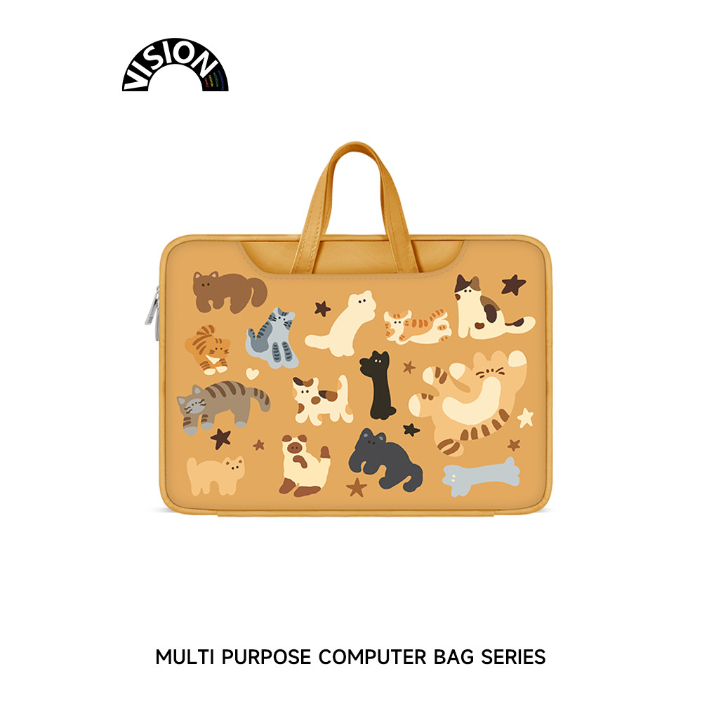 V-SION Park Cat Bolsa para Laptop portátil adequada para Apple macbook 15: 20 cm Shin-Chan air13.3 Huawei matebook Lenov