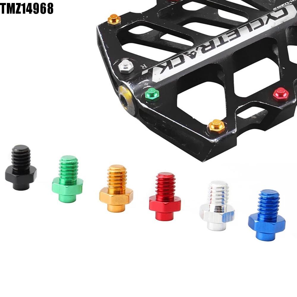 TMZ14968 Parafusos Para Pedal De Bicicleta Parafuso Antiderrapante Colorido MTB 10 Peças De Liga De Alumínio De Estrada