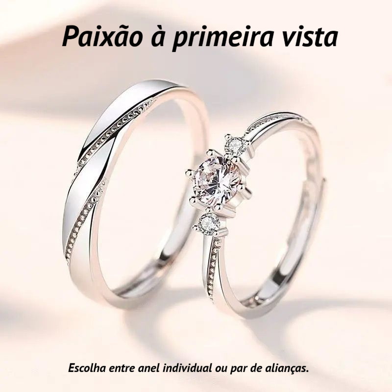 Conjunto de anéis de casal com strass, acessório elegante para festas, presente de aniversário perfeito, joia moderna pa
