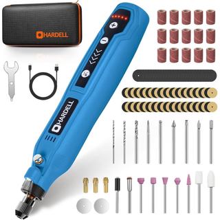 Ferramenta Rotativa Sem Fio HARDELL, Kit de Ferramenta Rotativa Mini com 5 Velocidades Variáveis e 69 Acessórios, Ferram