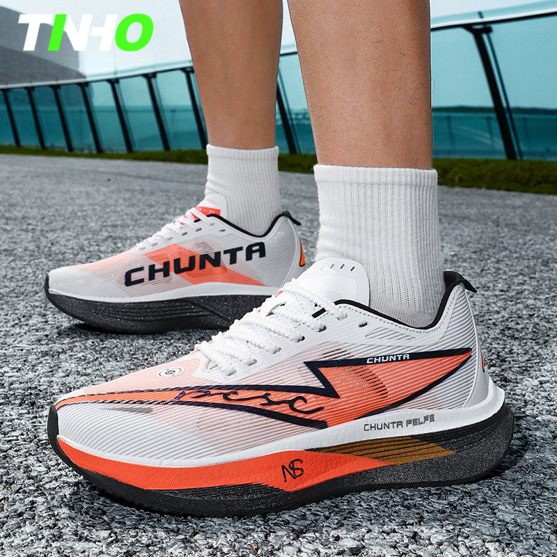 CHUNTA Original Tênis Corrida Placa Carbono Leve Absorção Impacto Malha Respirável Unissex Maratona