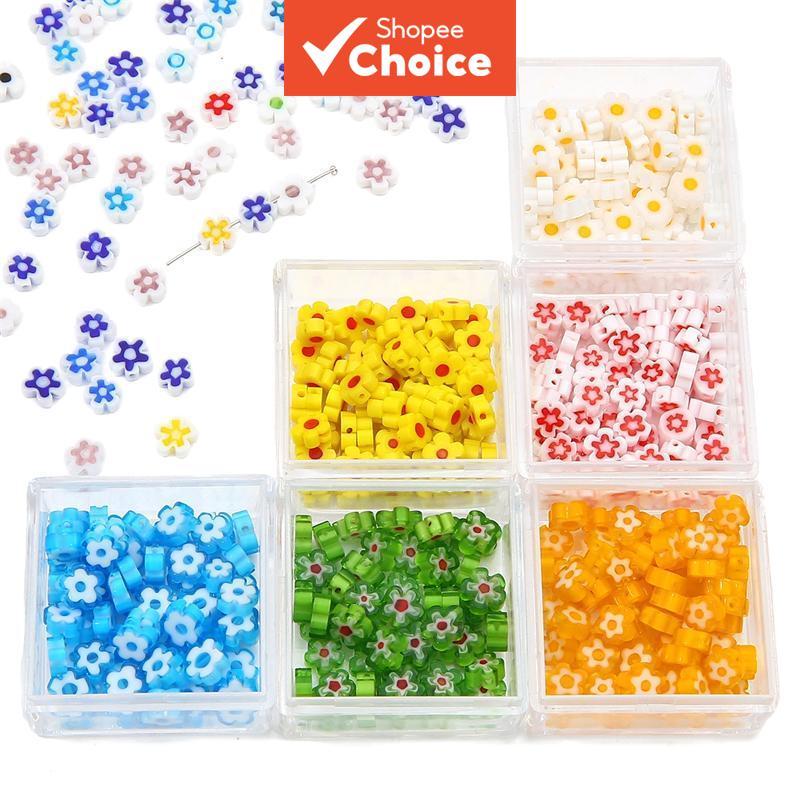 Contas De Vidro De Cristal Flor De Ameixa 10 Pçs Espaçador Solto Flores Para Fazer Jóias DIY Pulseira Colar Artesanato D