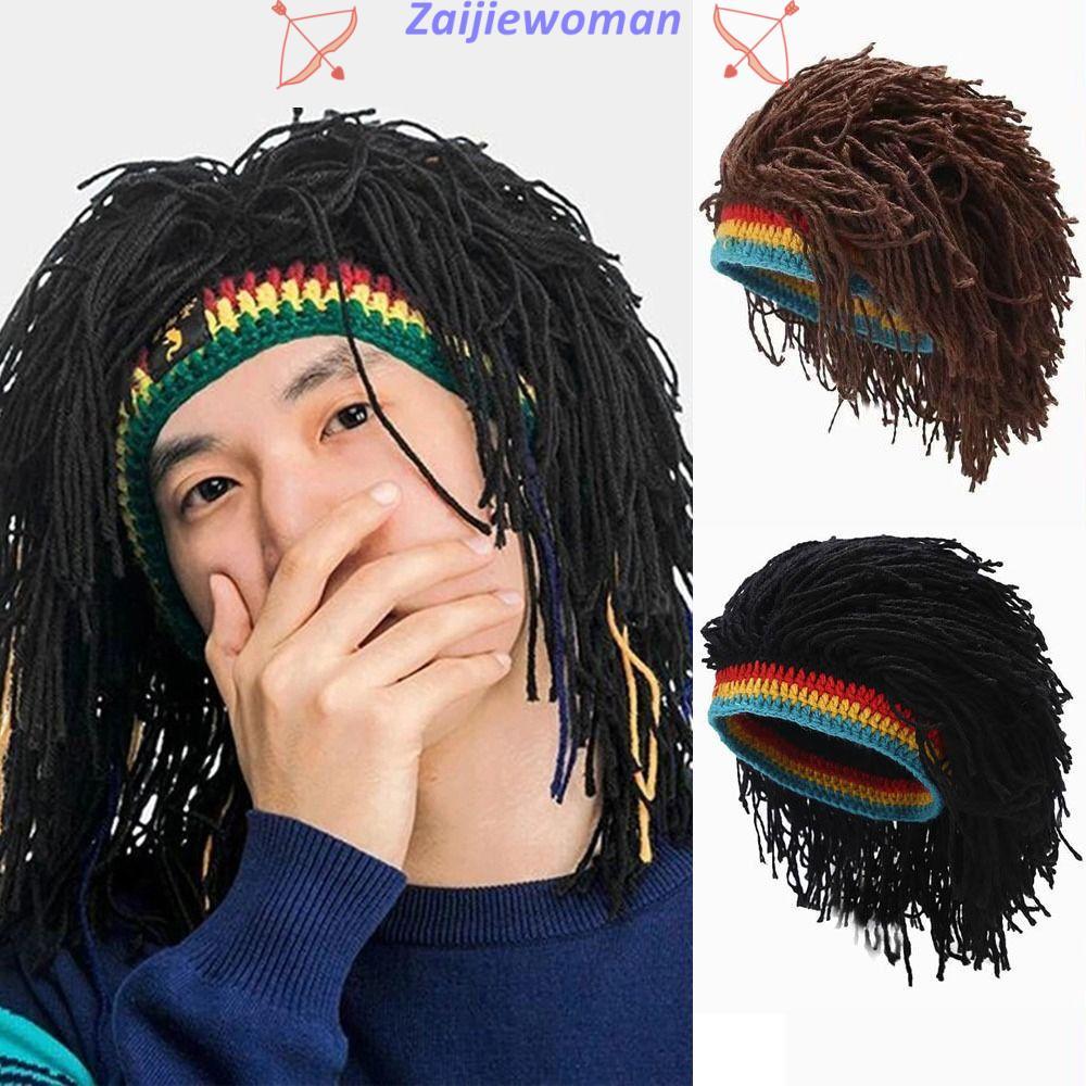 ZAIJIEWOMAN Peruca Trança Chapéu , Preto/Marrom Reggae Dreadlocks , Fibra Da Moda Hip-hop Masculina Boate