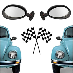 Retrovisor Universal F1 Preto Esportivo Fusca Rx6610