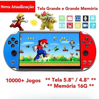 2025 Videogame Portatil Tela 5.8" /4.8" +10000 Jogos Retro 16GB, Console de Mão Memoria E…