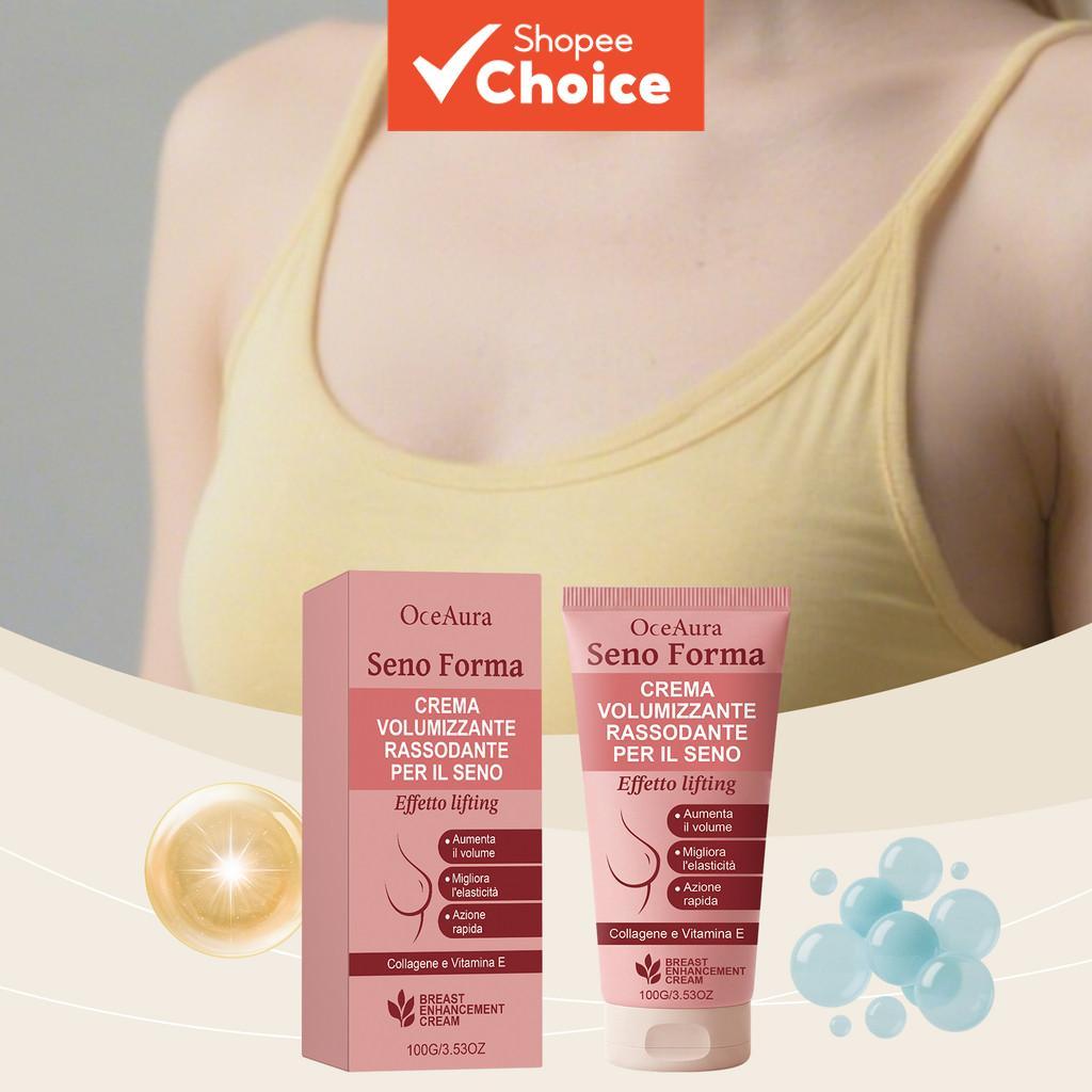 Creme de Cuidado para o Peito com Colágeno Hidrolisado e Vitamina E para uma Pele Firme, Elástica e Macia - Massagem