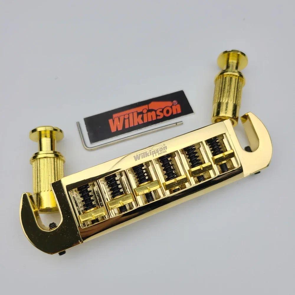 XM-Wilkinson 52mm Espaçamento De Cordas Ponte Envolvente Ajustável Dourada Para Gibson/Epiphone Les Paul LP Guitarra Elé