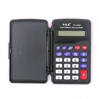 Pequeno pequeno Flip com calculadora de tempo colorido portátil mini computador escritório portátil cor mini calculadora