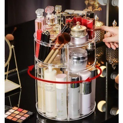 Detalhes do Organizador De Cosmético Maquiagem Acrílico Giratório 360º Presentes Barato Qualidade