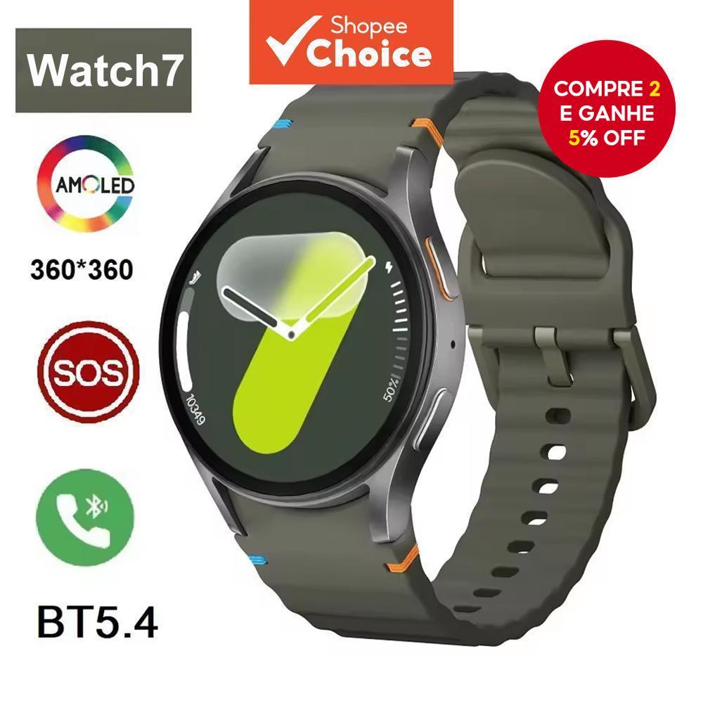 Novo Smartwatch 7 1.5 polegada Tela AMOLED, Chamada Bluetooth, Monitoramento de Sono e Saúde, Presente Esportivo à