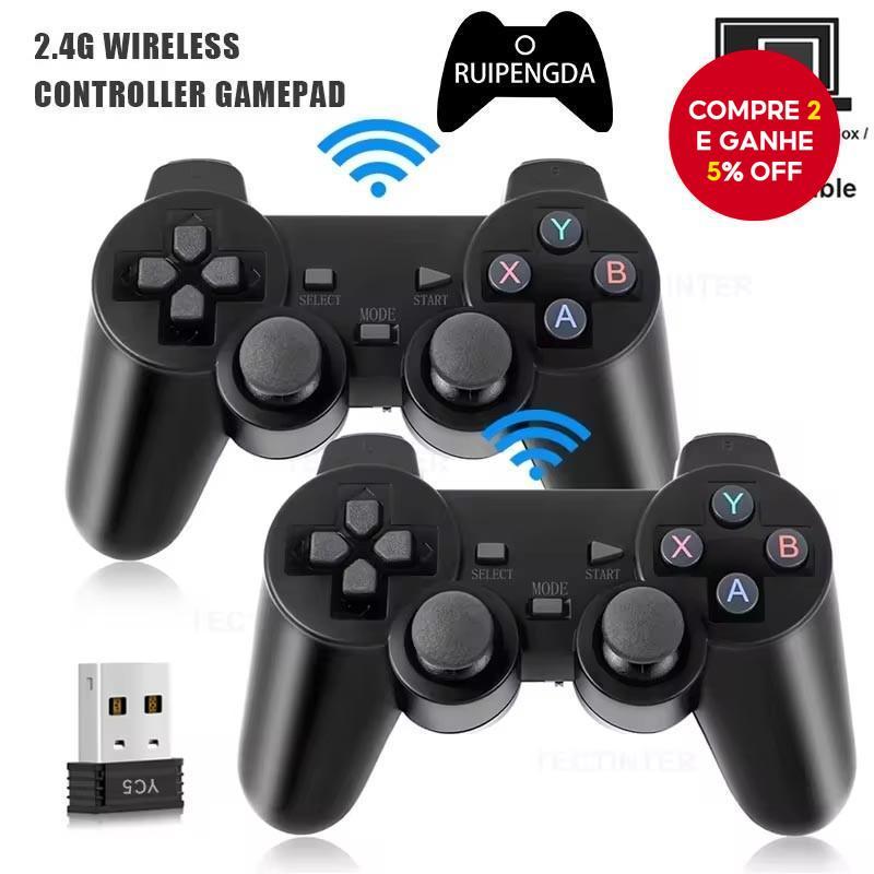 2 Pçs 2.4Ghz Sem Fio Gamepad Controlador De PC Jogo Vara GD10 M8 Console Joystick Para Android TV