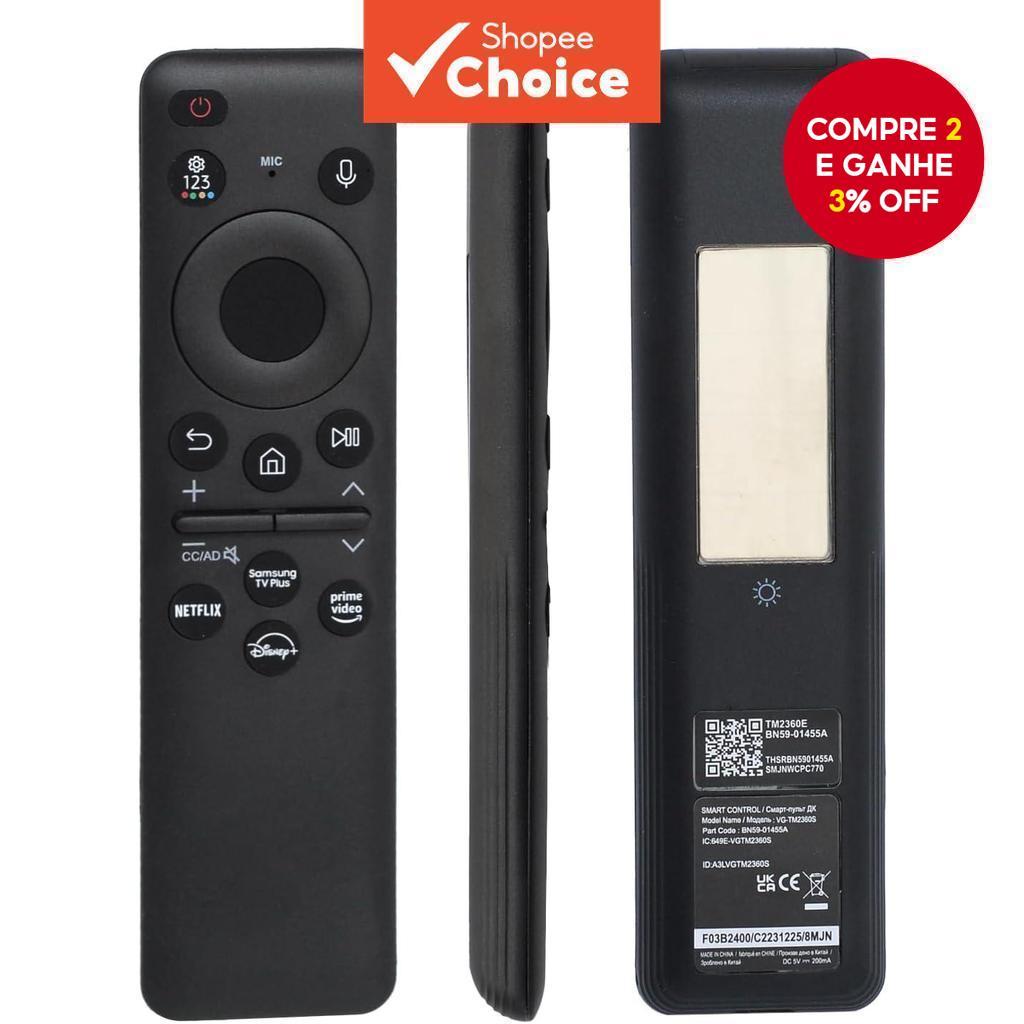 Controle Remoto Original Solar para TV SAMSUNG (Modelo 2023) - BN59-01432B