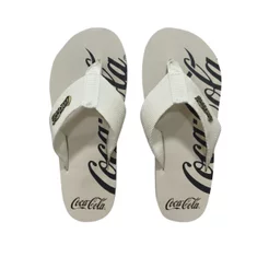 Chinelo Coca-Cola Wave Spencerian Unissex EVA Academia Corrida Confortável Casual Estiloso