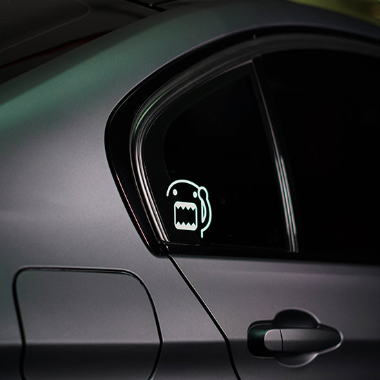 D1 D1-P-A60 DOMO Tama-kun Adesivo de carro de desenho animado Janela lateral Adesivo de janela traseira Decoração de car