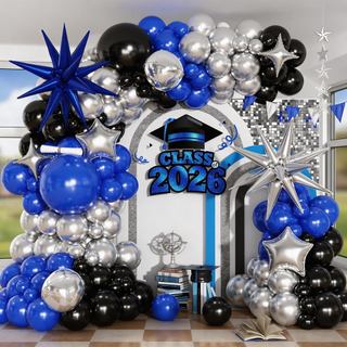 Azul temporada de formatura tema explosão estrela cerimônia de formatura nova loja abertura cena Layout balão arco decor