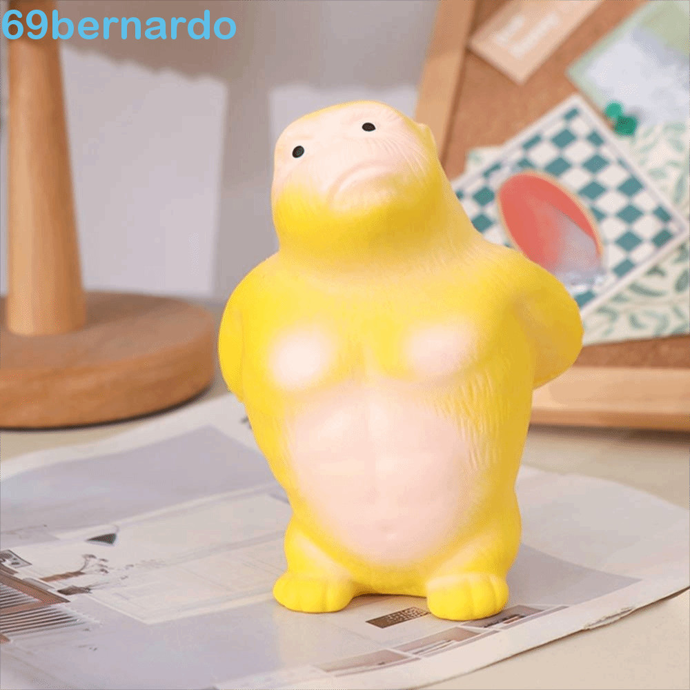BERNARDO Squeeze Ventilação Gorila , Recuperação Lenta Amarelo Espremendo Brinquedos De Macaco , Estiramento Engraçado C