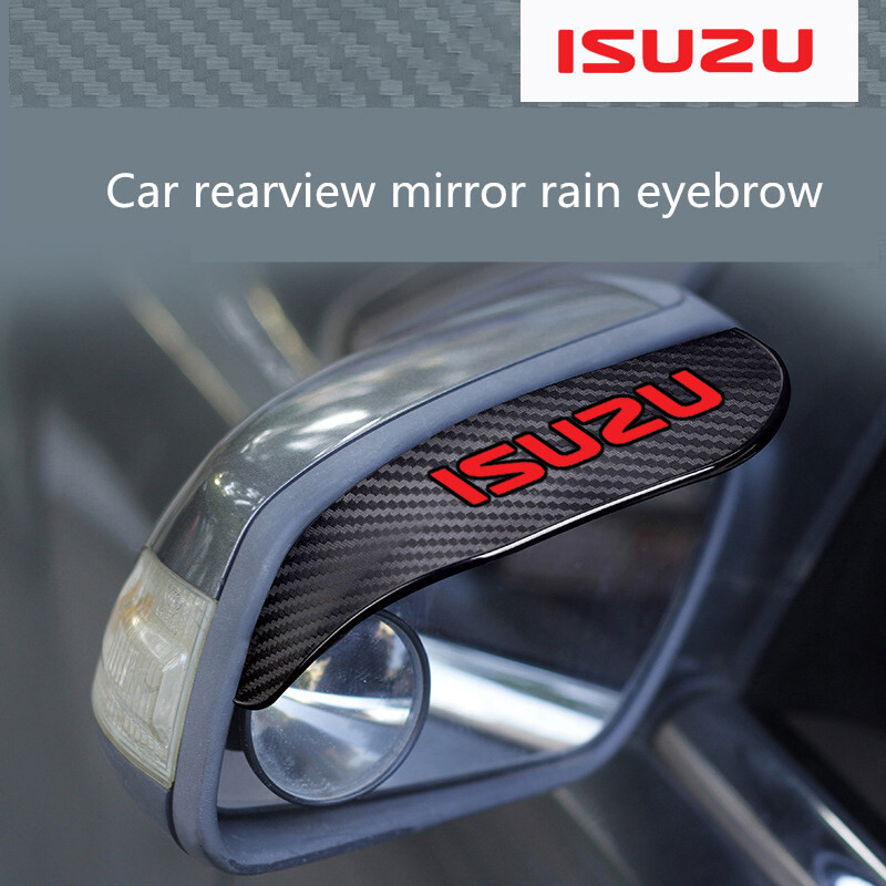 2 Peças de Protetor de Espelho Retrovisor de Carro em Fibra de Carbono, Capa à Prova de Chuva para Isuzu AMIGO Axiom Dma