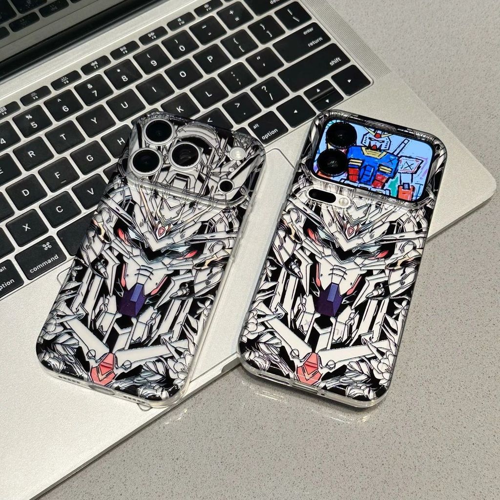 Anime Gundam guerreiro adequado para iphone17 espaço caso de telefone Apple 16 único 15 espaço caso 14 macio 13 conjunto