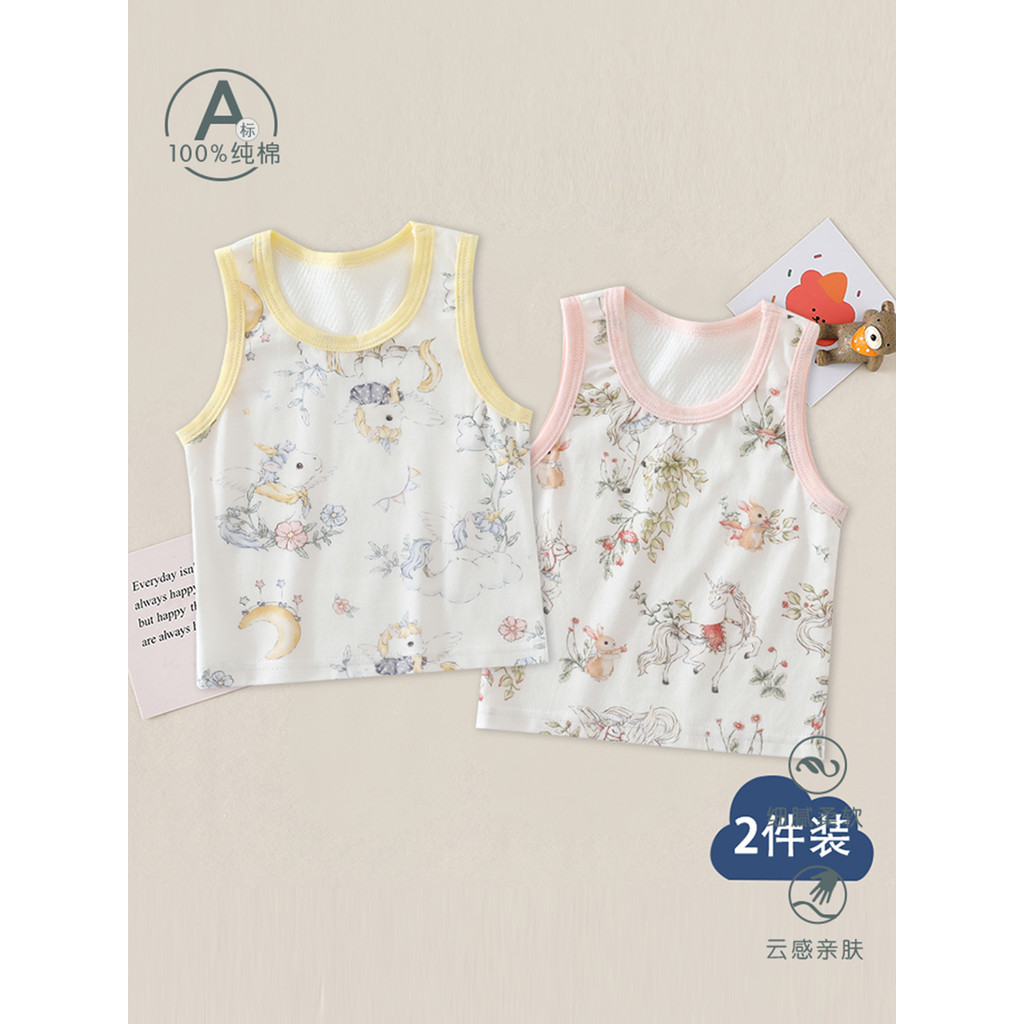 2 peças colete infantil verão estilo fino puro algodão bebê roupas de verão masculino feminino bebê sem mangas camiseta