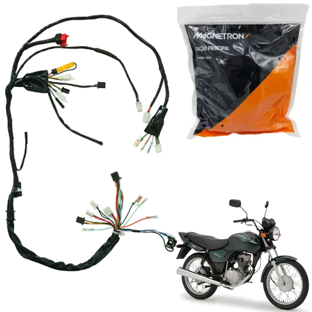 CHICOTE FIAÇÃO PRINCIPAL MAGNETRON HONDA CG125 CG TITAN 125 ES 2002 2003 2004