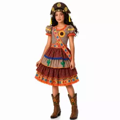 Vestido Cangaceira Infantil Feminina de Luxo Com Bolsa