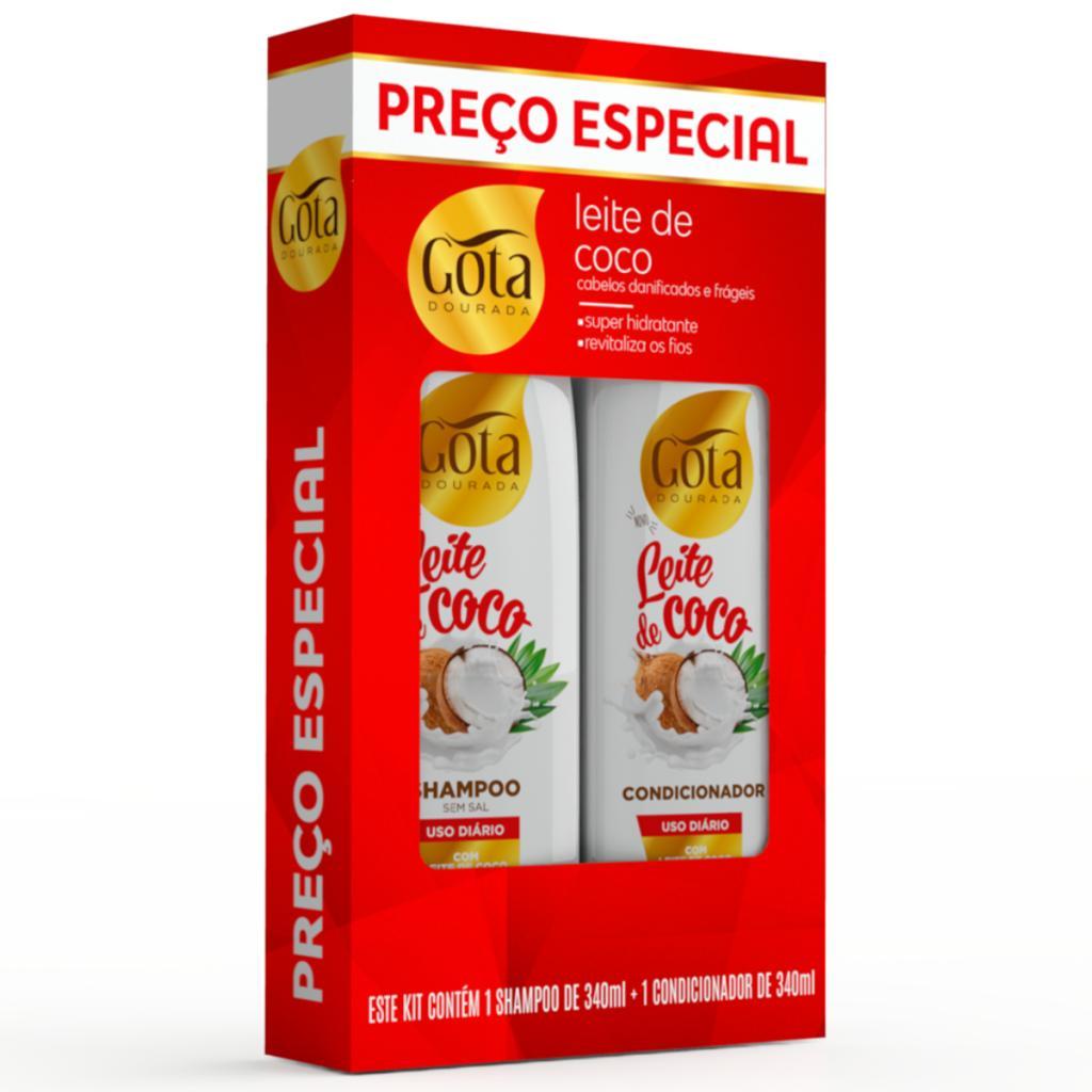 Kit Gota Dourada Leite de Coco Shampoo + Condicionador 340ml