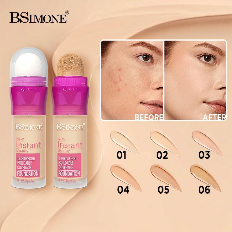 BSIMONE Corretivo Facial Esponja Cabeça Fosca Base Líquida Maquiagem Controle De Óleo Creme BB De Longa Duração À Prova