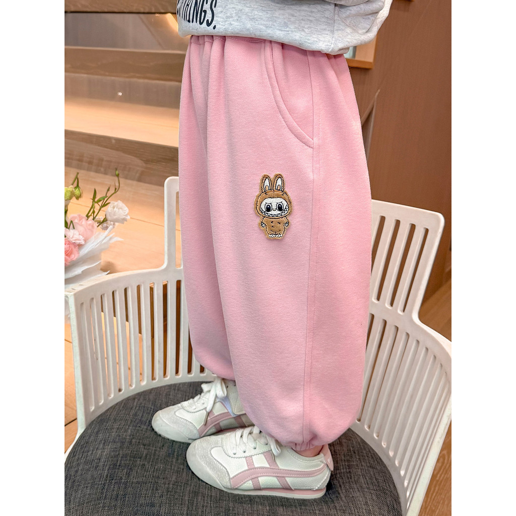 Meninas Sweatpants All-Match 2026 novo estilo primavera calças crianças puxar pano dos desenhos animados casuais Legging