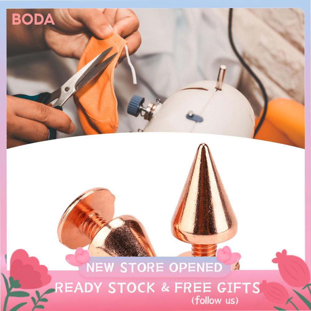 Bodas Bodas 100 conjuntos de roupas com espinho, ouro rosa, metal, árvore, parafusos, rebites, cone para couro,